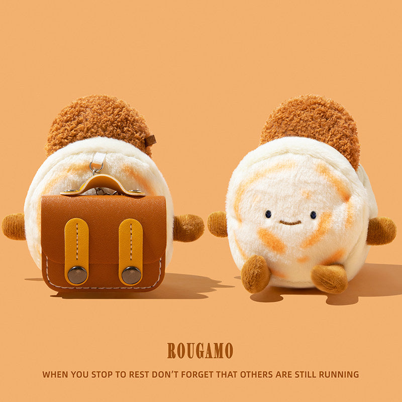 Cute Puppy AirPods Case Cover for AirPods Pro 2, AirPods 4, AirPods Pro, AirPods 3, Soft Plush Knit Protective Case with Keychain