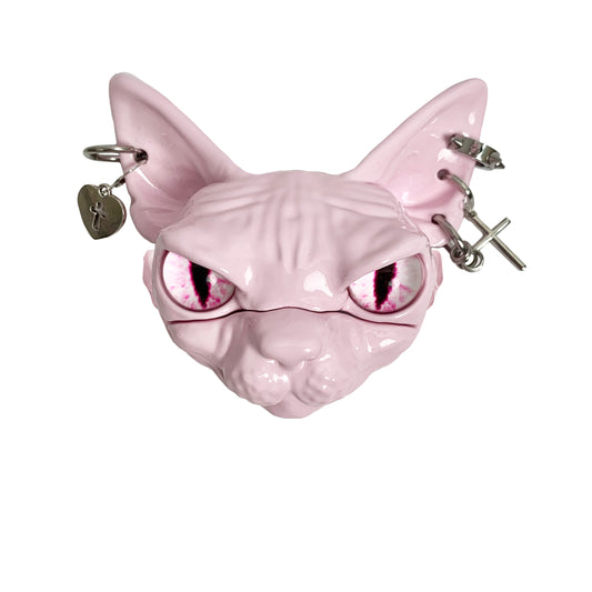 Sphynx Cat AirPods Case – Gothic Protective Cover Compatible with AirPods Pro 2, AirPods 4 & AirPods 3