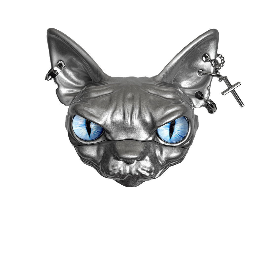 Sphynx Cat AirPods Case – Gothic Protective Cover Compatible with AirPods Pro 2, AirPods 4 & AirPods 3